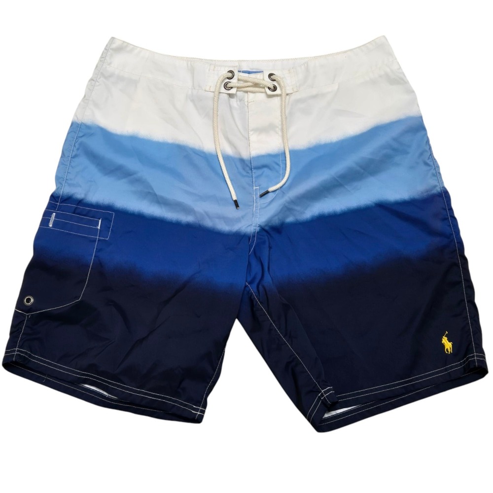 Polo Ralph Lauren Board Shorts Men's 34 Blue Trunks Surf Beach Preppy Pony Logo